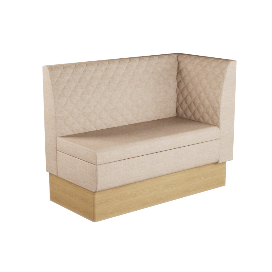 Extended Corner Booth Unit - Quilted Back