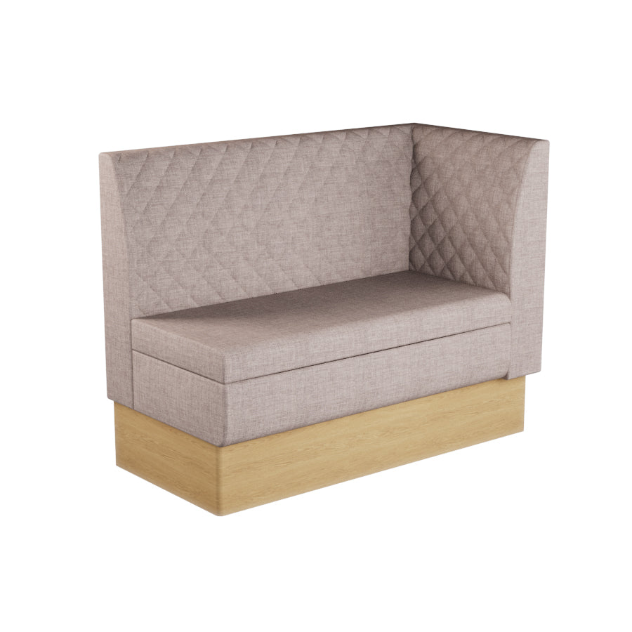 Extended Corner Booth Unit - Quilted Back