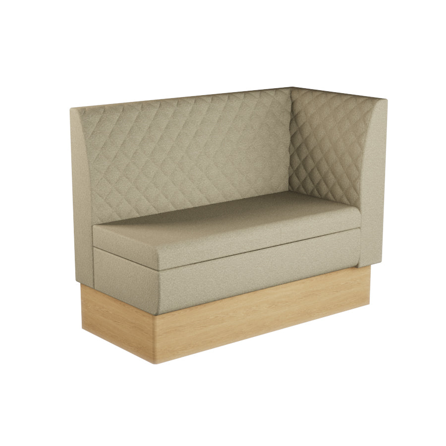 Extended Corner Booth Unit - Quilted Back