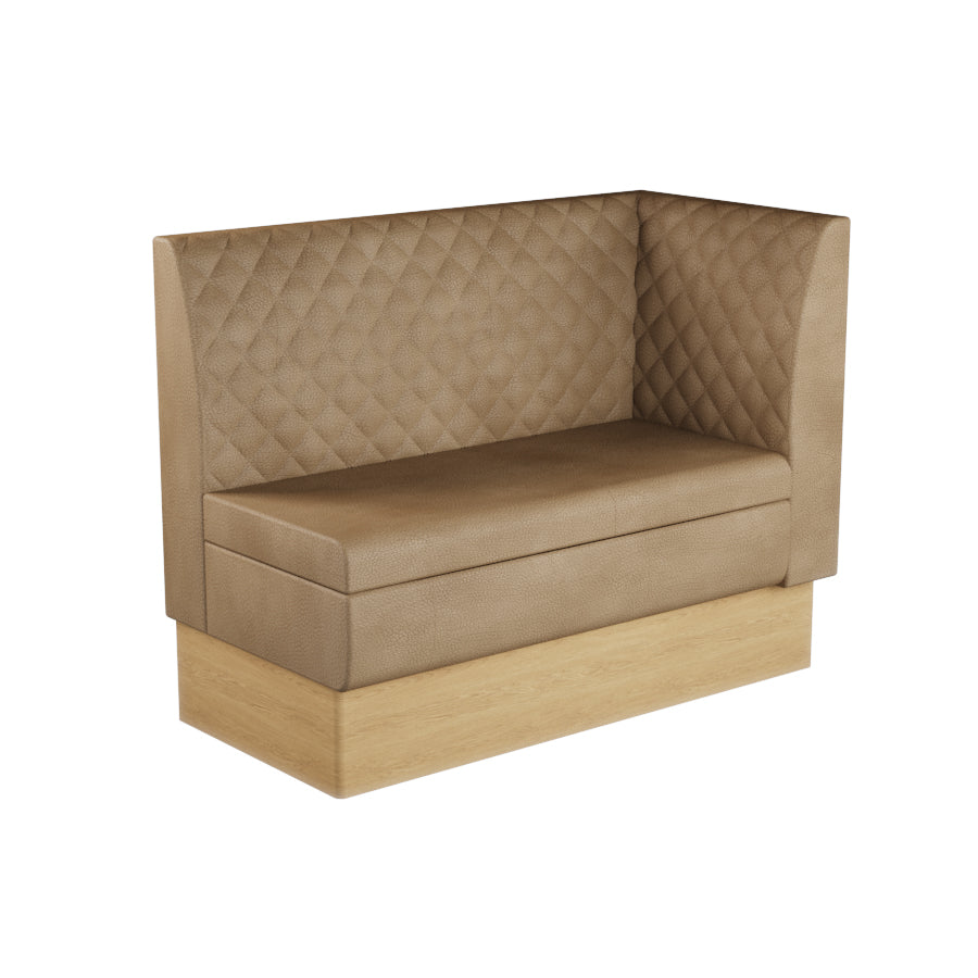 Extended Corner Booth Unit - Quilted Back