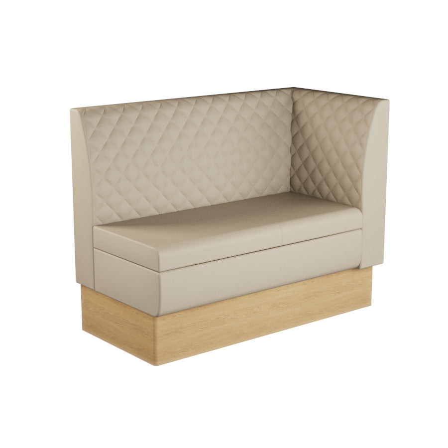 Extended Corner Booth Unit - Quilted Back