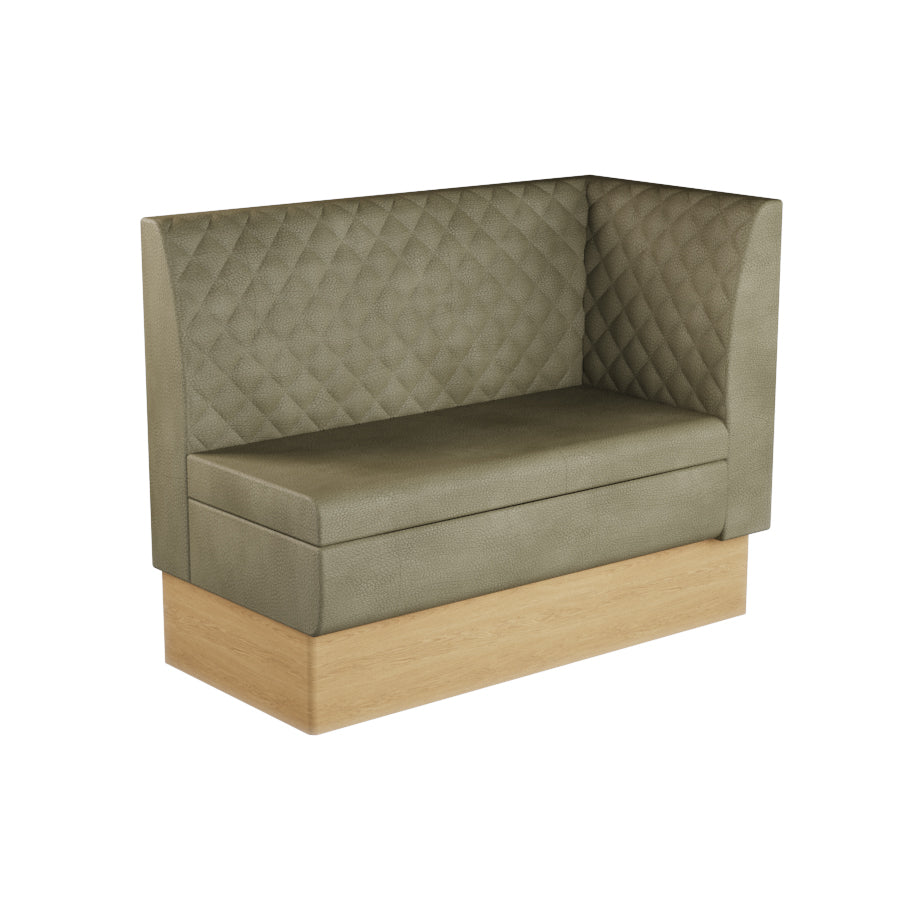 Extended Corner Booth Unit - Quilted Back