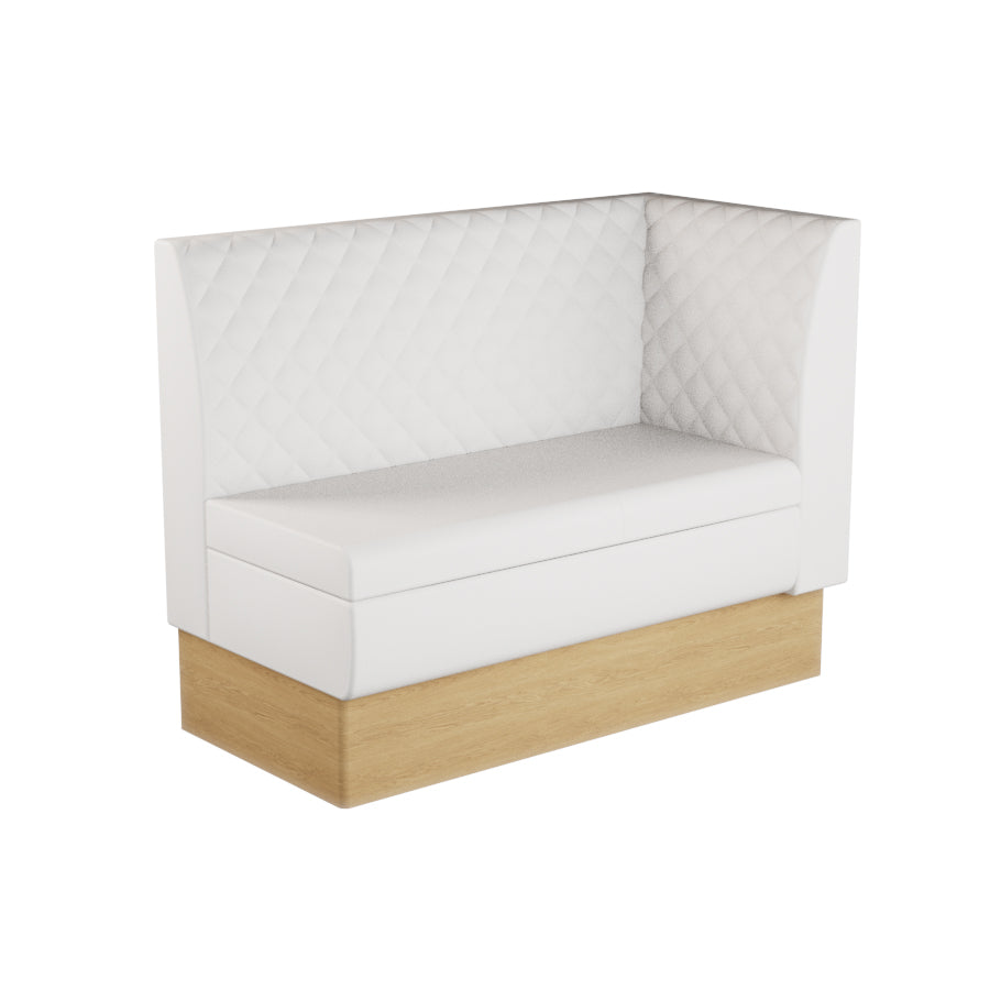 Extended Corner Booth Unit - Quilted Back