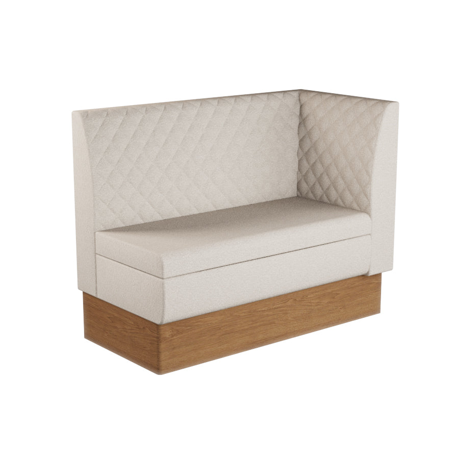 Extended Corner Booth Unit - Quilted Back