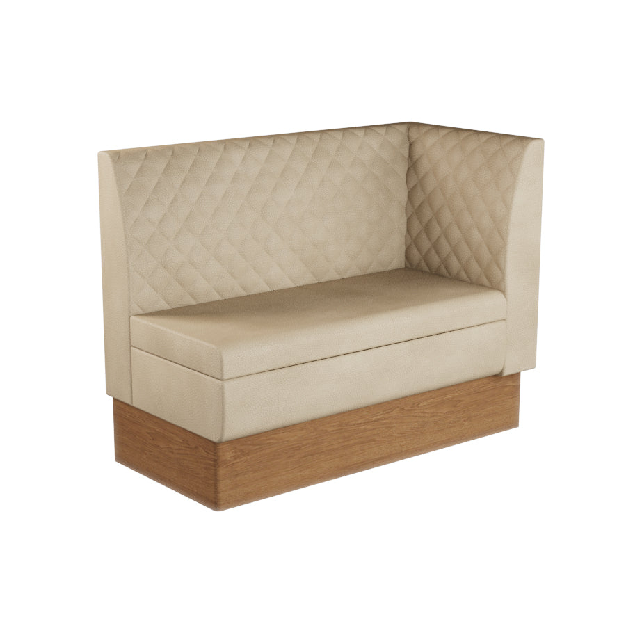 Extended Corner Booth Unit - Quilted Back