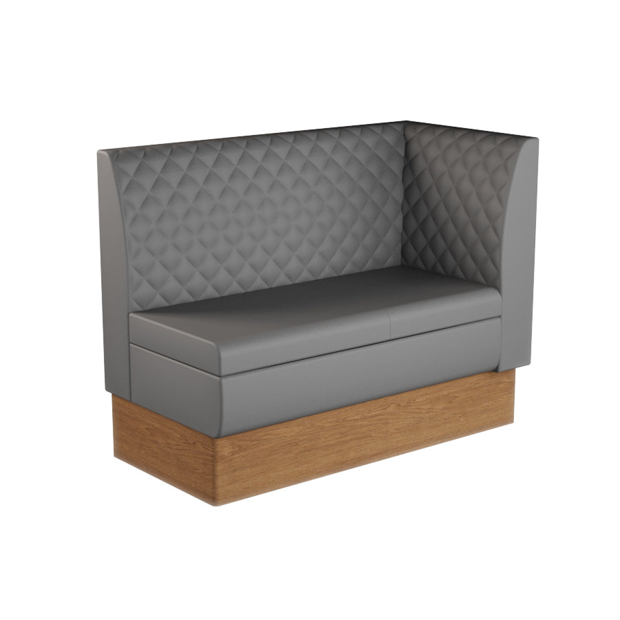 Extended Corner Booth Unit - Quilted Back