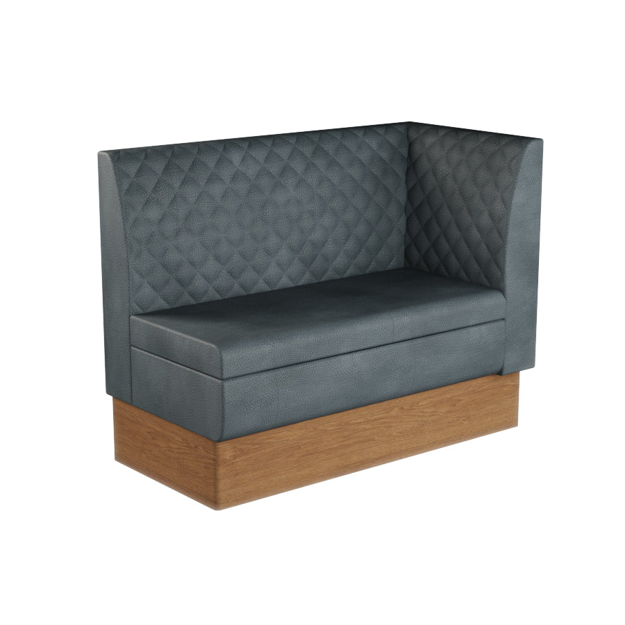 Extended Corner Booth Unit - Quilted Back