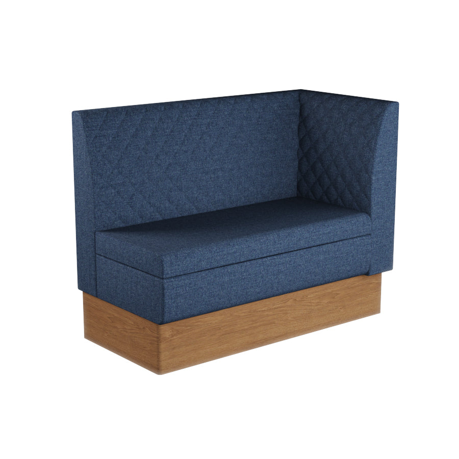 Extended Corner Booth Unit - Quilted Back