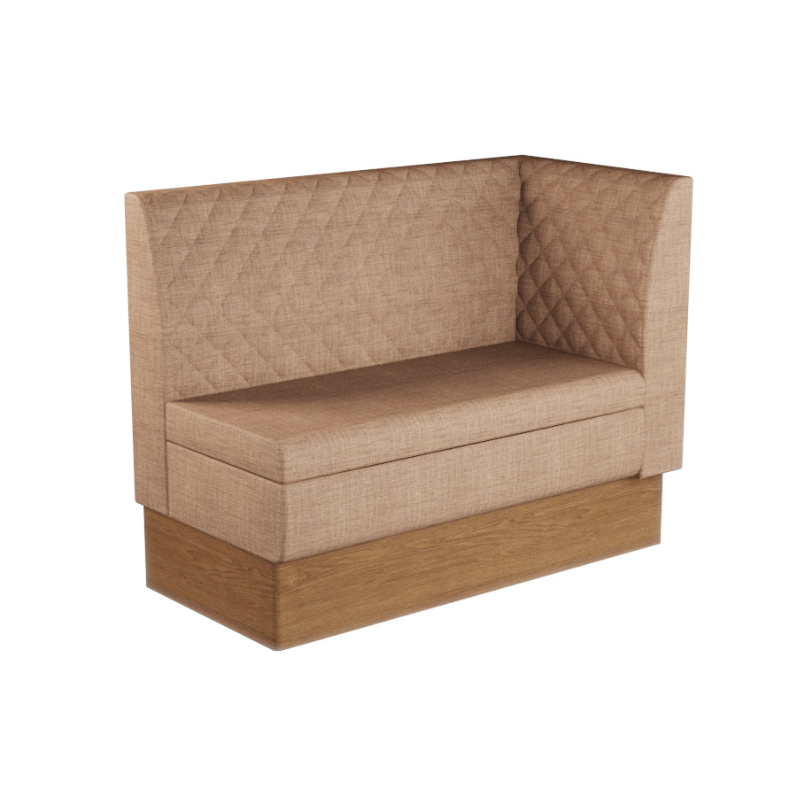 Extended Corner Booth Unit - Quilted Back