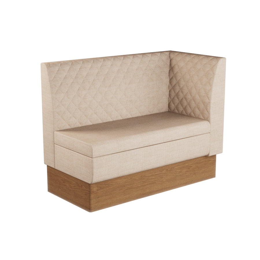 Extended Corner Booth Unit - Quilted Back