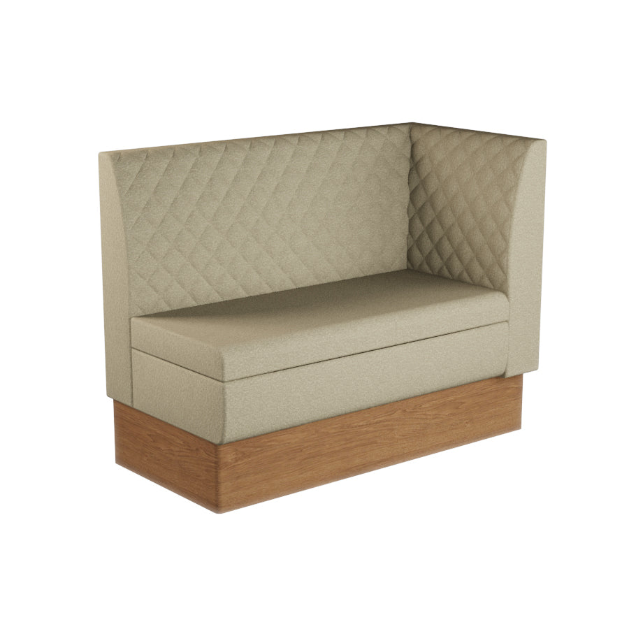 Extended Corner Booth Unit - Quilted Back