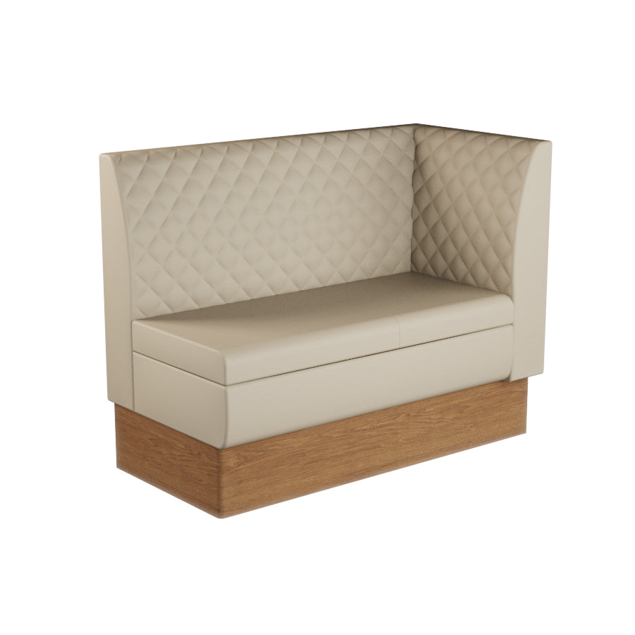 Extended Corner Booth Unit - Quilted Back