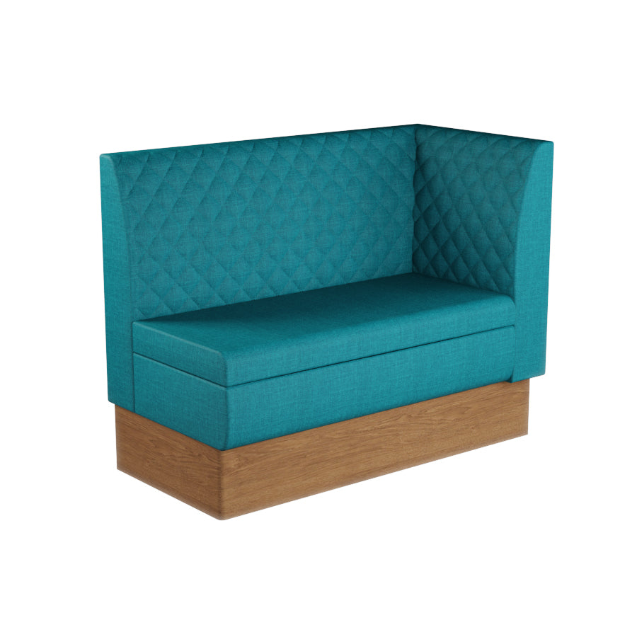 Extended Corner Booth Unit - Quilted Back
