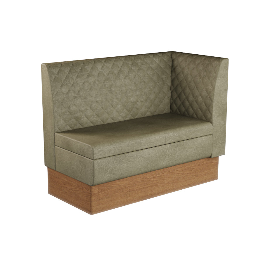 Extended Corner Booth Unit - Quilted Back