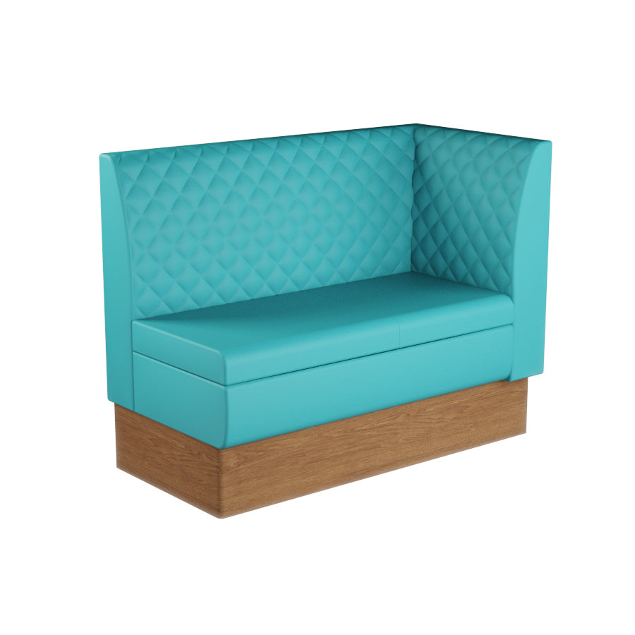Extended Corner Booth Unit - Quilted Back