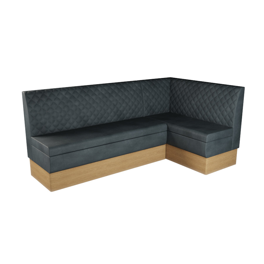 Large Corner Booth Set - Quilted Back