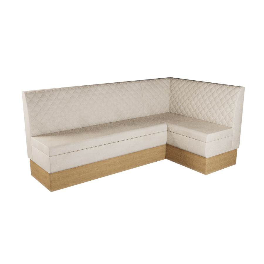 Large Corner Booth Set - Quilted Back