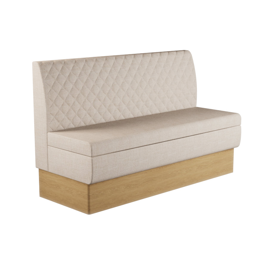 Quilted Straight Booth Seat - 1500mm Large Unit