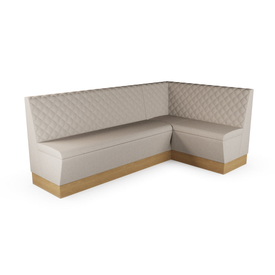 Large Corner Booth Set - Quilted Back