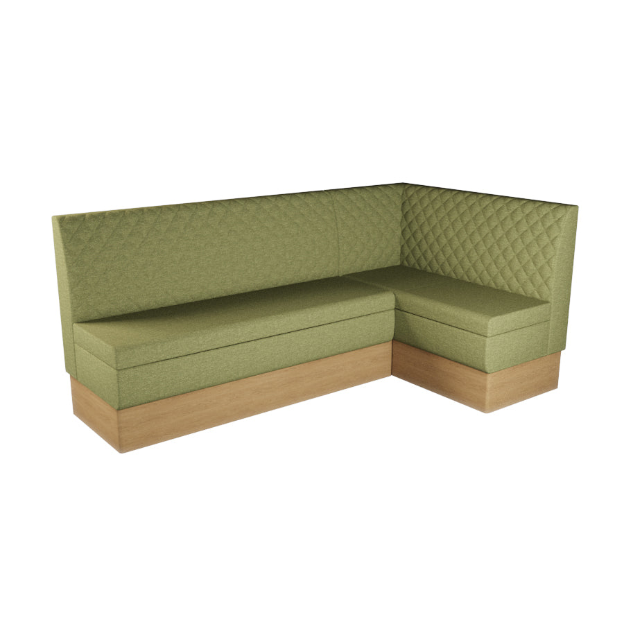 Large Corner Booth Set - Quilted Back