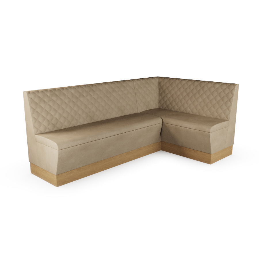 Large Corner Booth Set - Quilted Back