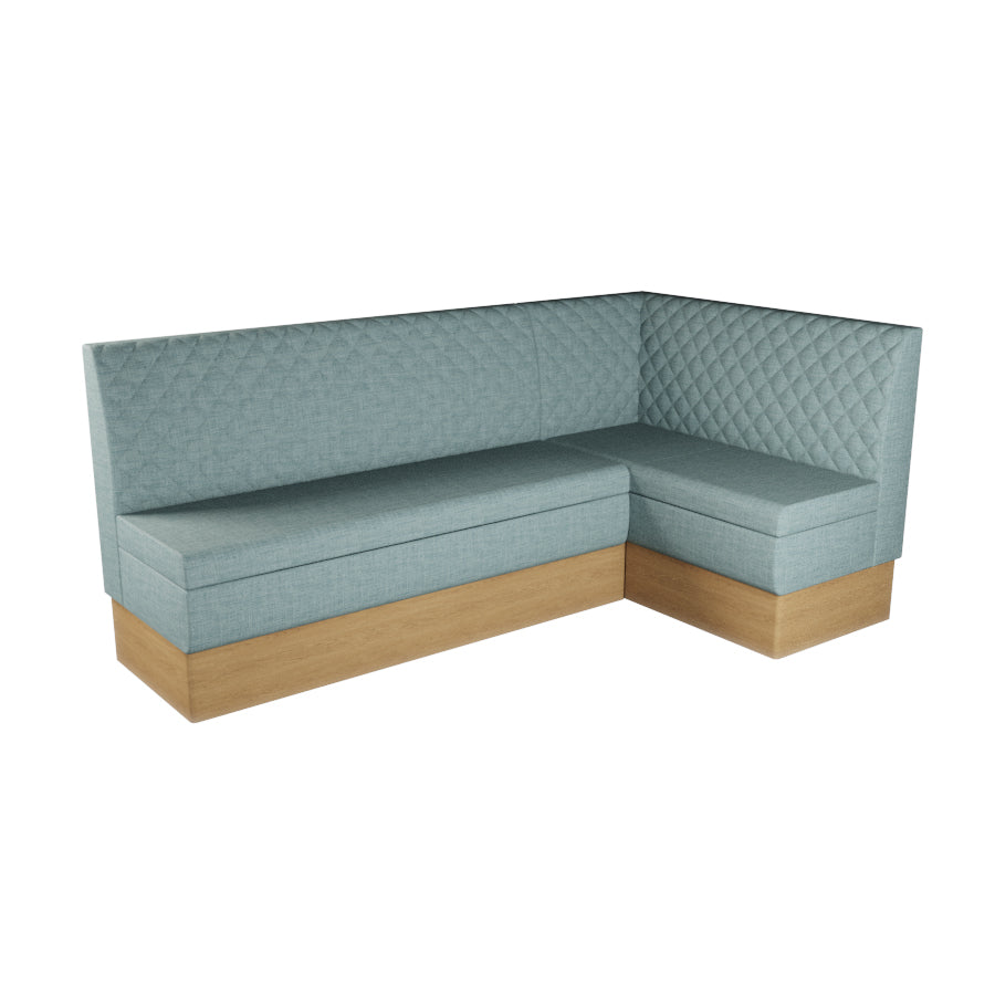 Large Corner Booth Set - Quilted Back