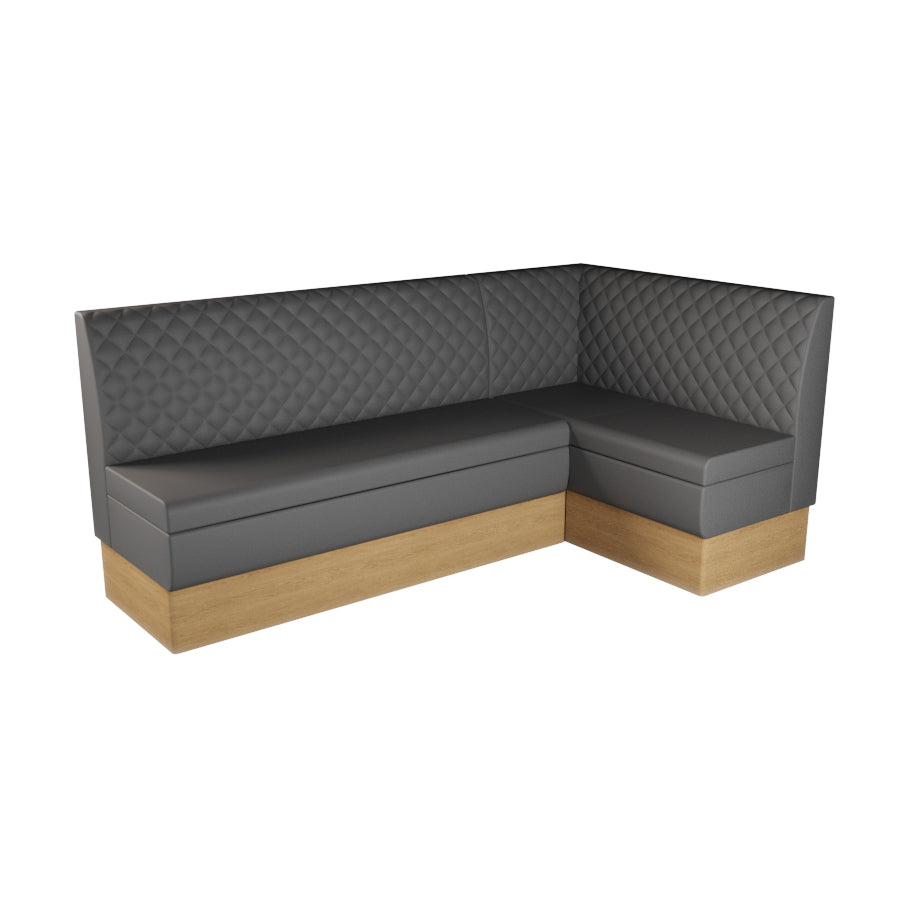 Large Corner Booth Set - Quilted Back