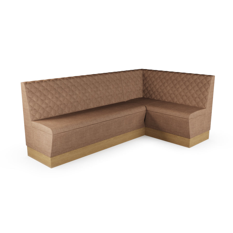 Large Corner Booth Set - Quilted Back