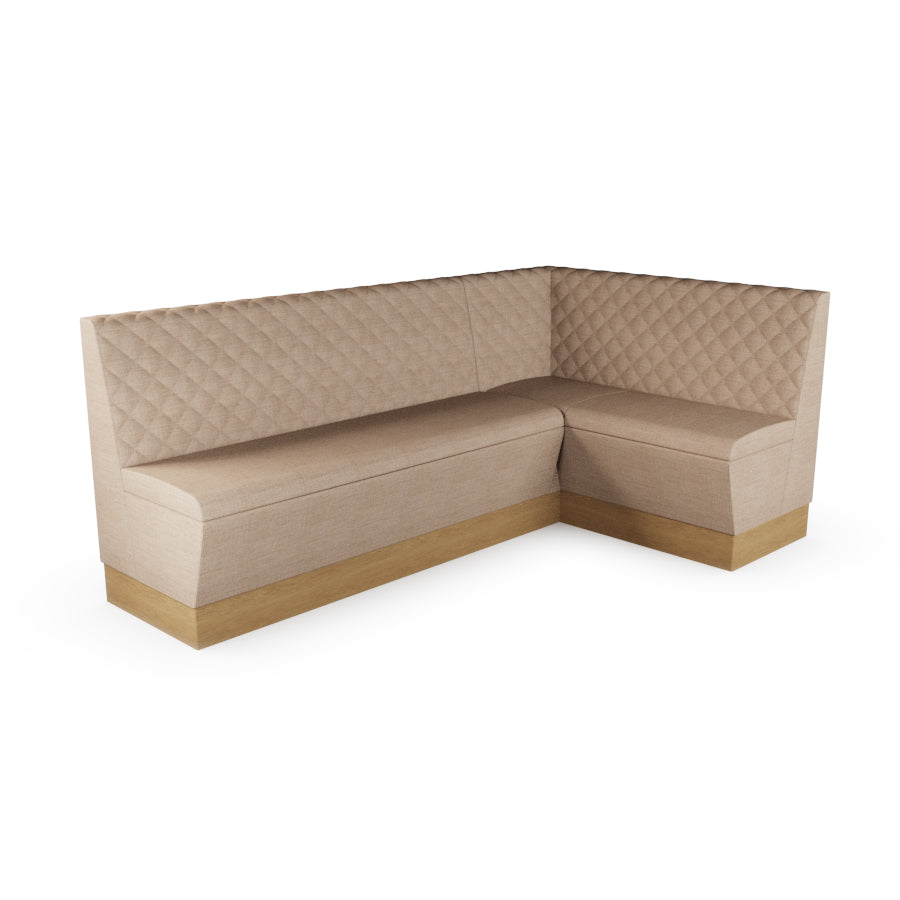 Large Corner Booth Set - Quilted Back