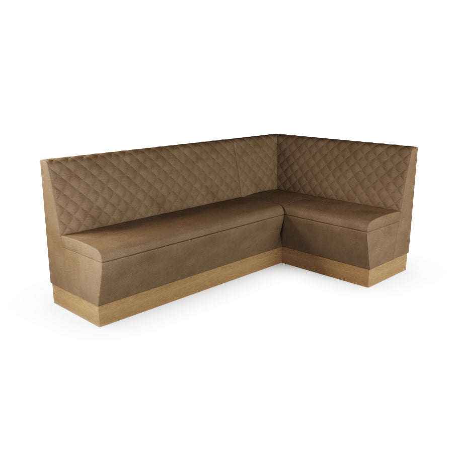 Large Corner Booth Set - Quilted Back