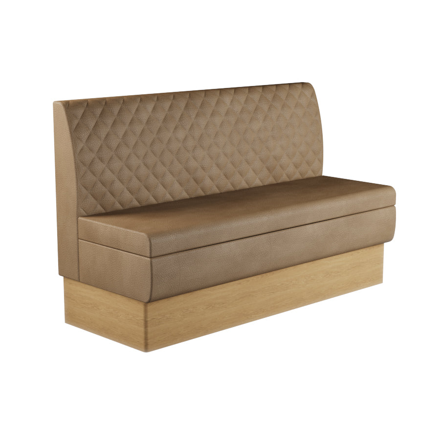 Quilted Straight Booth Seat - 1500mm Large Unit