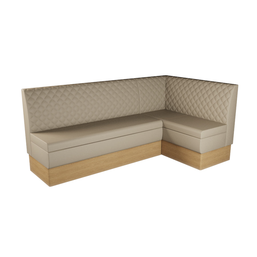 Large Corner Booth Set - Quilted Back