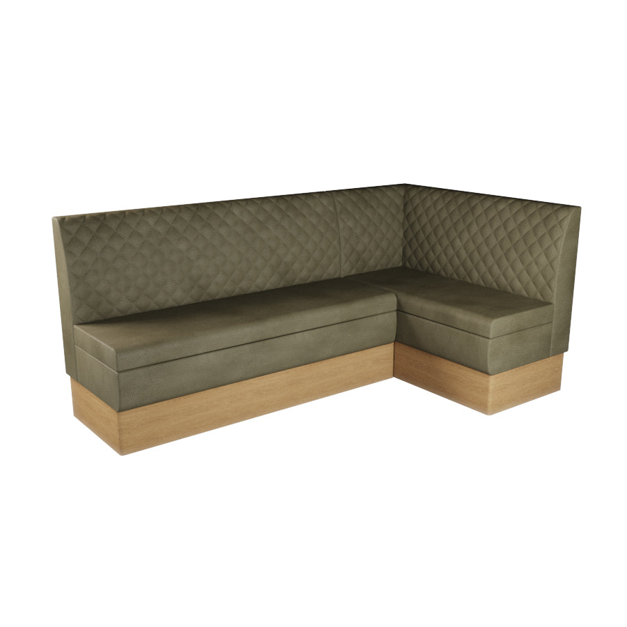 Large Corner Booth Set - Quilted Back