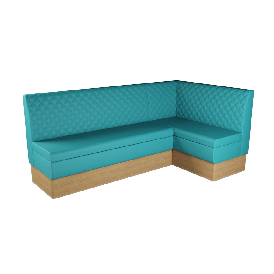 Large Corner Booth Set - Quilted Back