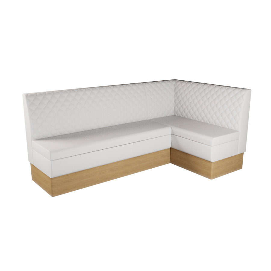 Large Corner Booth Set - Quilted Back
