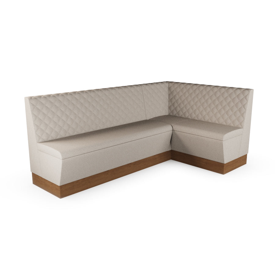 Large Corner Booth Set - Quilted Back