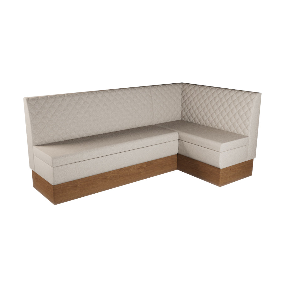 Large Corner Booth Set - Quilted Back