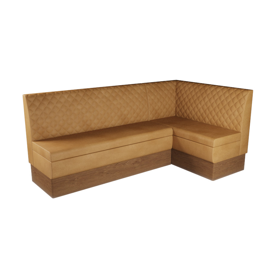 Large Corner Booth Set - Quilted Back