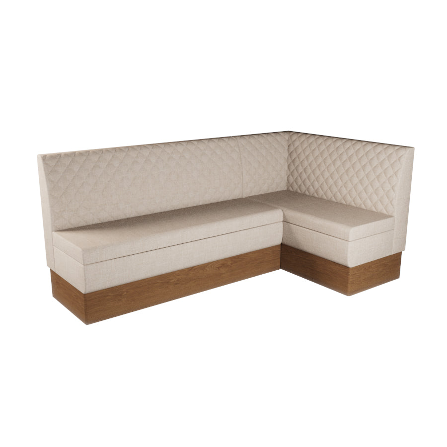 Large Corner Booth Set - Quilted Back