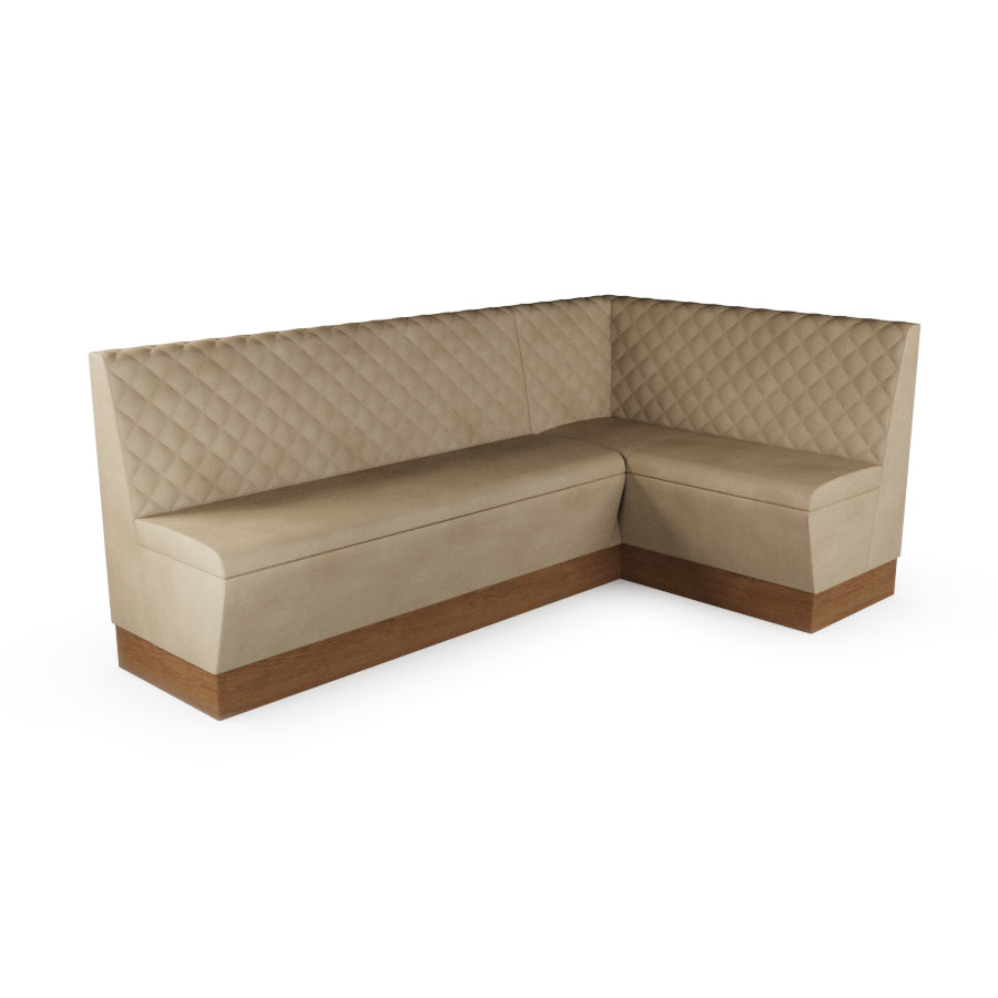 Large Corner Booth Set - Quilted Back