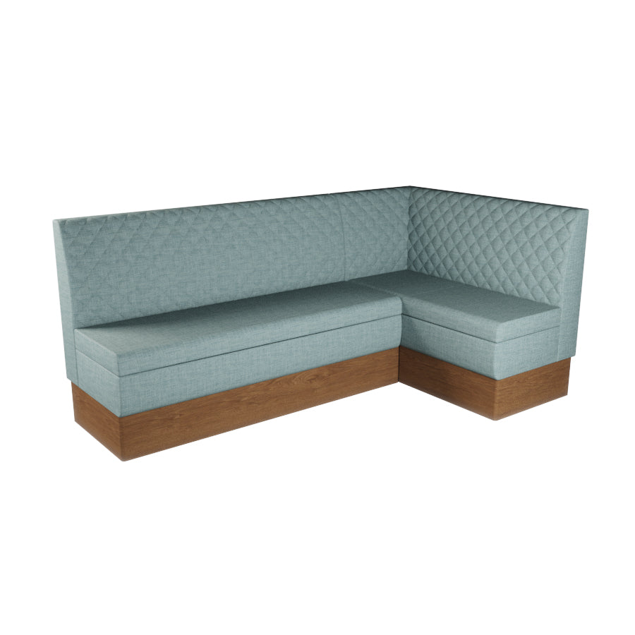 Large Corner Booth Set - Quilted Back