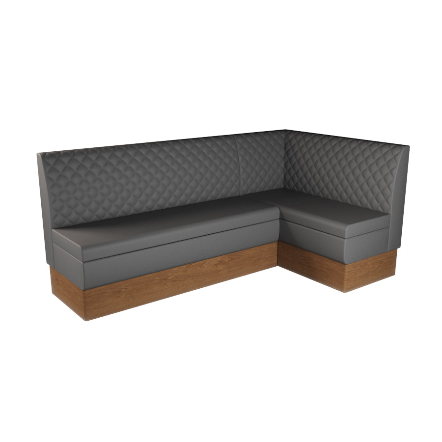 Large Corner Booth Set - Quilted Back