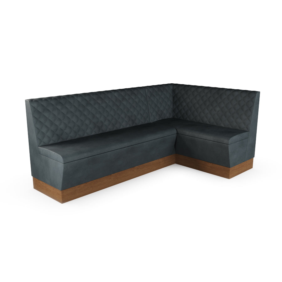Large Corner Booth Set - Quilted Back