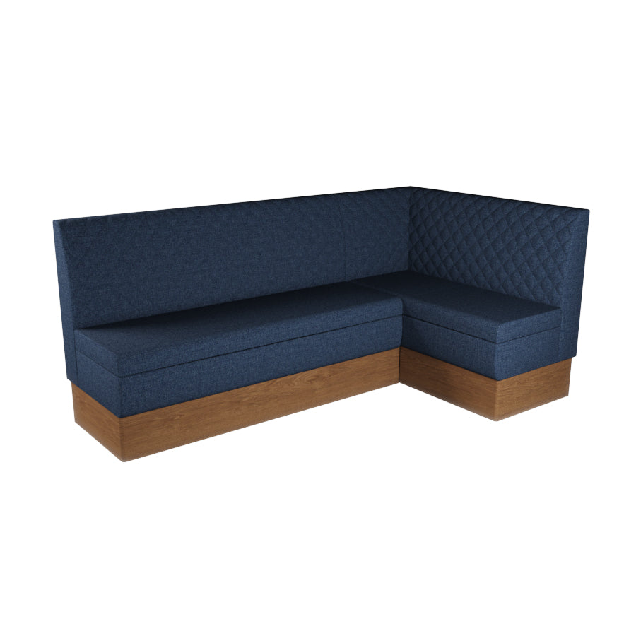 Large Corner Booth Set - Quilted Back
