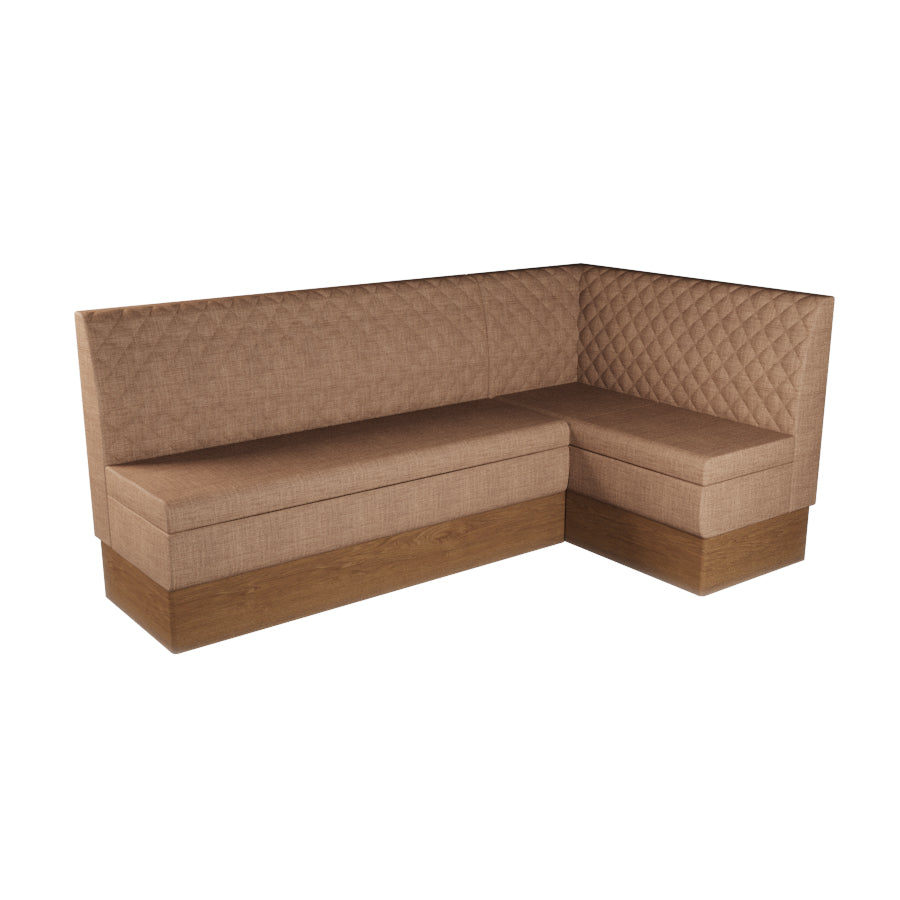 Large Corner Booth Set - Quilted Back