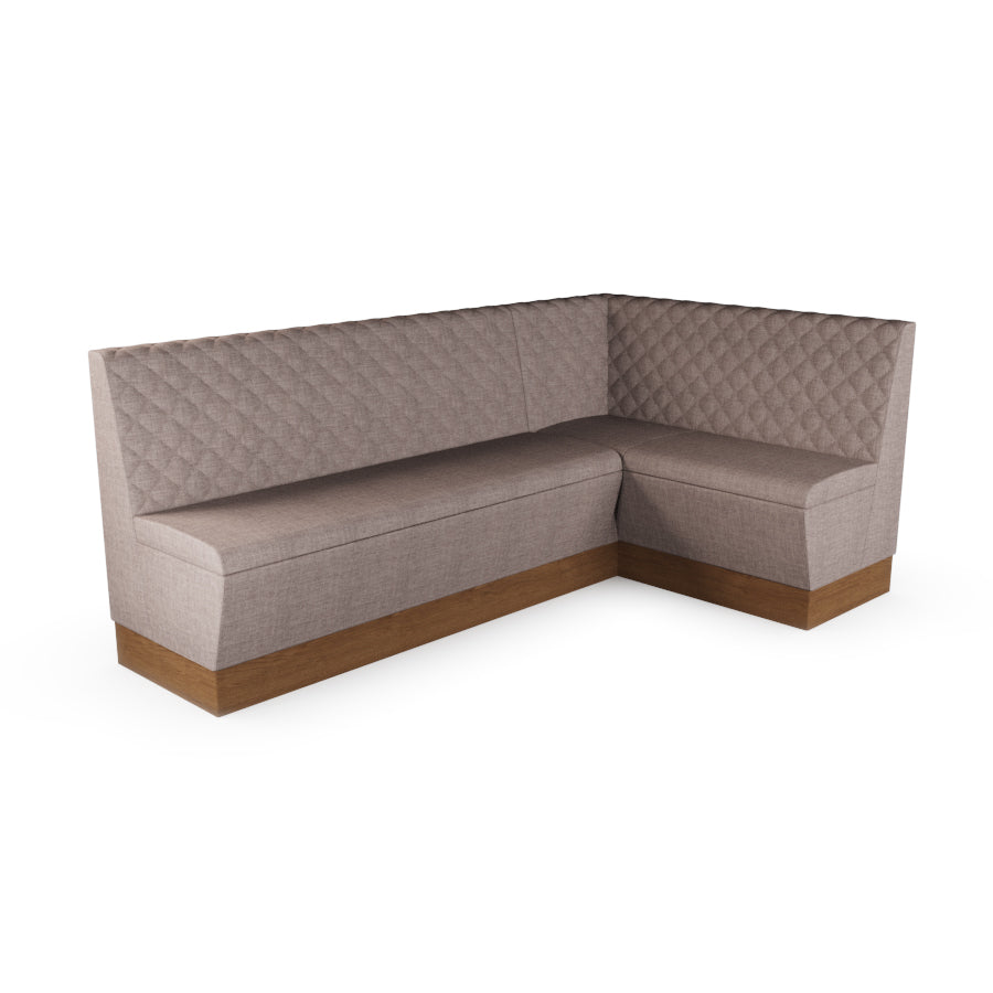 Large Corner Booth Set - Quilted Back