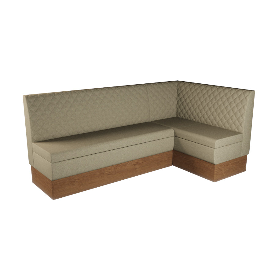 Large Corner Booth Set - Quilted Back