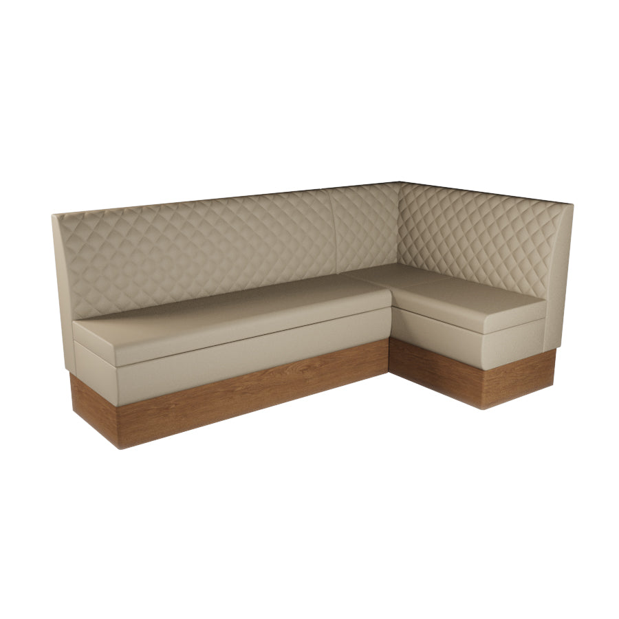 Large Corner Booth Set - Quilted Back