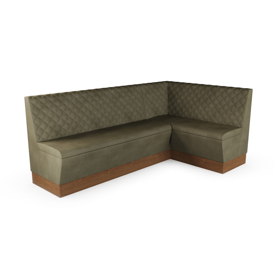 Large Corner Booth Set - Quilted Back