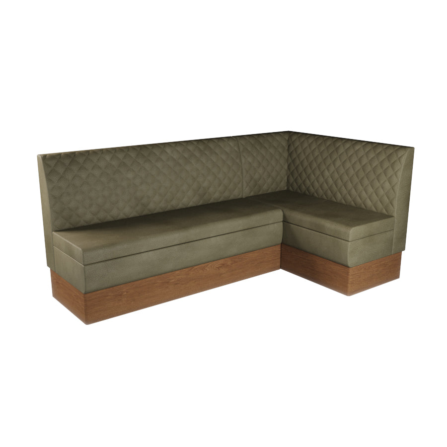 Large Corner Booth Set - Quilted Back